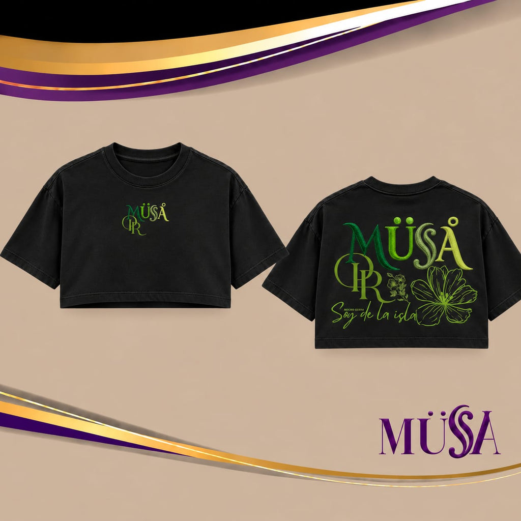 MÜ§Å  Soy de La Isla Crop Top Black Edition - MS000049