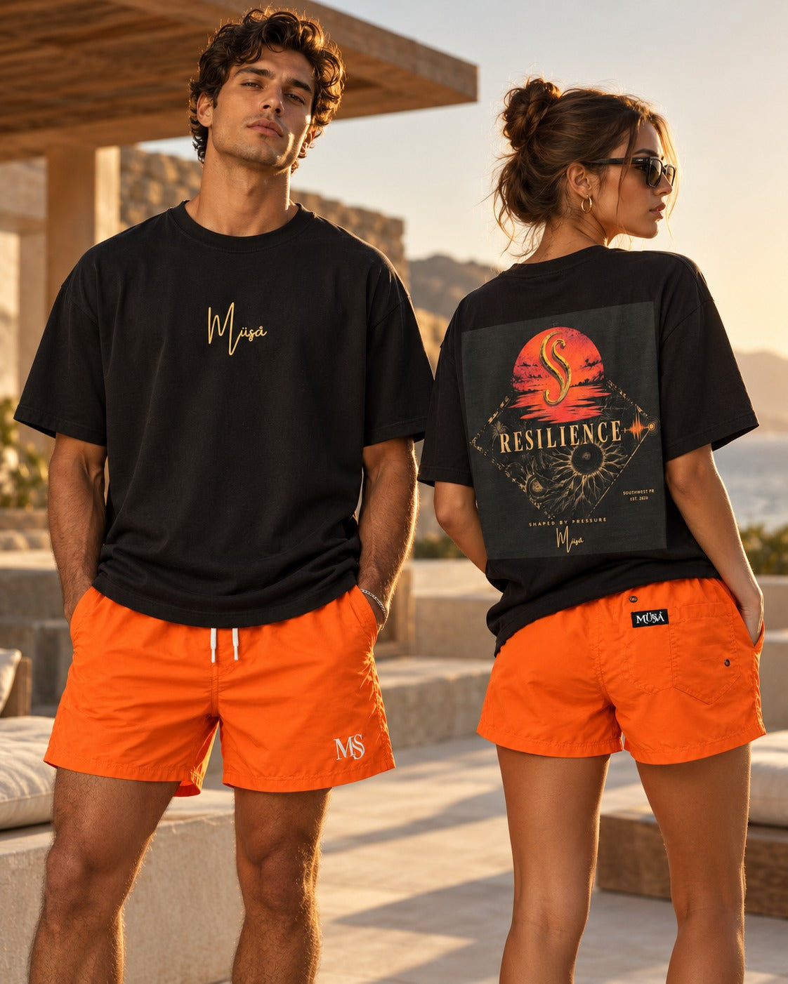 MÜ§Å RESILIENCE — BLACK UNISEX CLASSIC OVERSIZED TEE - MS000065